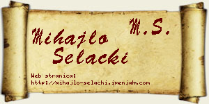 Mihajlo Selački vizit kartica